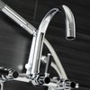 Aqua Vintage AE8151DKL 7-Inch Adjustable Wall Mount Clawfoot Tub Faucet, Polished Chrome AE8151DKL